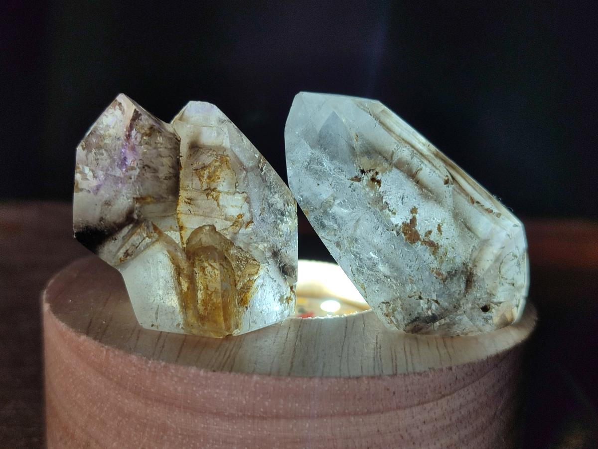 Polished Mix of Window Crystals x 18 From Akansobe, Madagascar