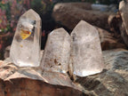 Polished Mix of Window Crystals x 18 From Akansobe, Madagascar