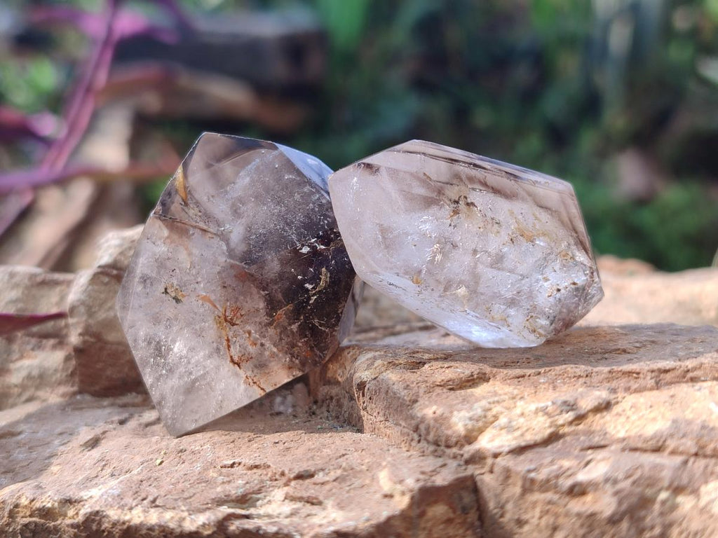 Polished Mix of Window Crystals x 18 From Akansobe, Madagascar