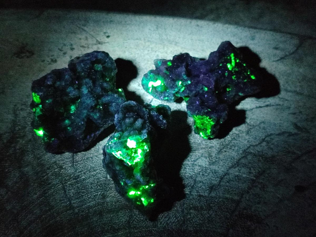 Natural Smokey and Purple Fluorite Specimens with Yellow Muscovite and Vermiculite Mica x 12 From Erongo, Namibia