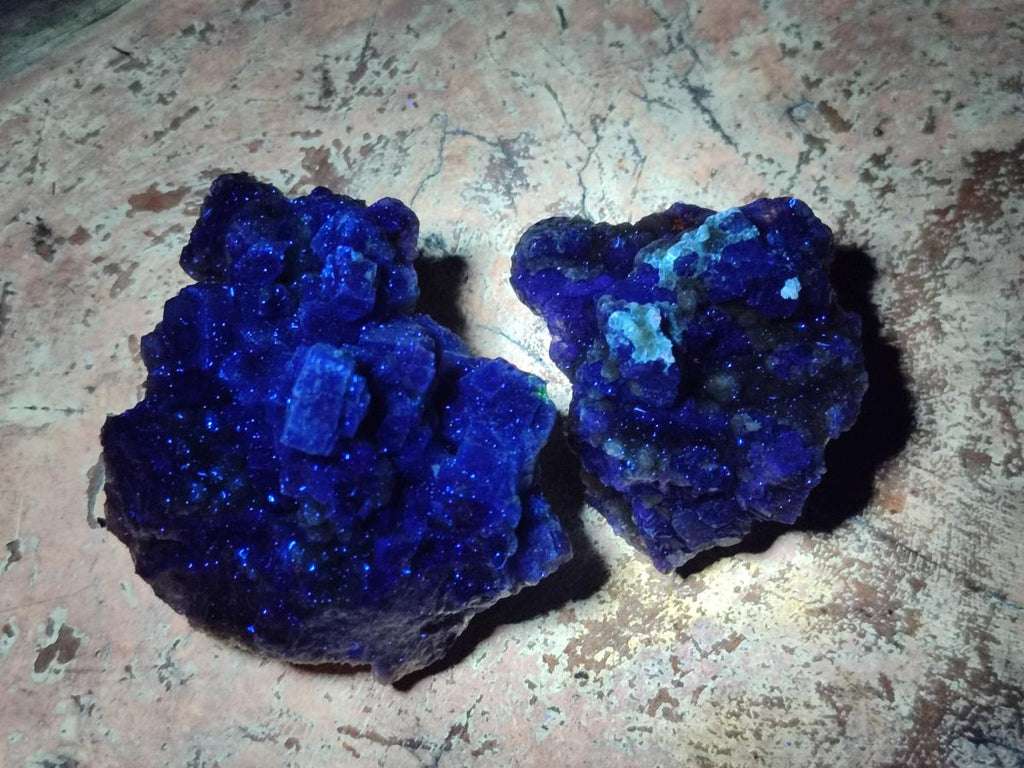 Natural Smokey and Purple Fluorite Specimens with Yellow Muscovite and Vermiculite Mica x 12 From Erongo, Namibia