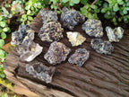 Natural Smokey and Purple Fluorite Specimens with Yellow Muscovite and Vermiculite Mica x 12 From Erongo, Namibia