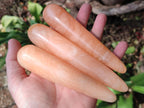Polished Orange Twist Calcite Massage Wands x 9 From Maevatanana, Madagascar