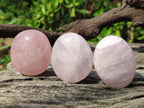 Polished Gemmy Rose Quartz Palm Stones x 20 From Madagascar