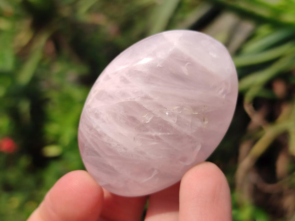Polished Gemmy Rose Quartz Palm Stones x 20 From Madagascar