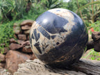 Polished Basalt and Quartz Marble Sphere x 1 From South Africa