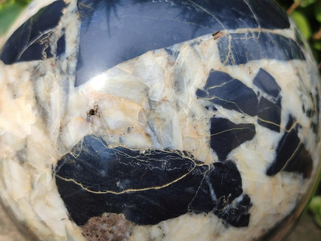 Polished Basalt and Quartz Marble Sphere x 1 From South Africa