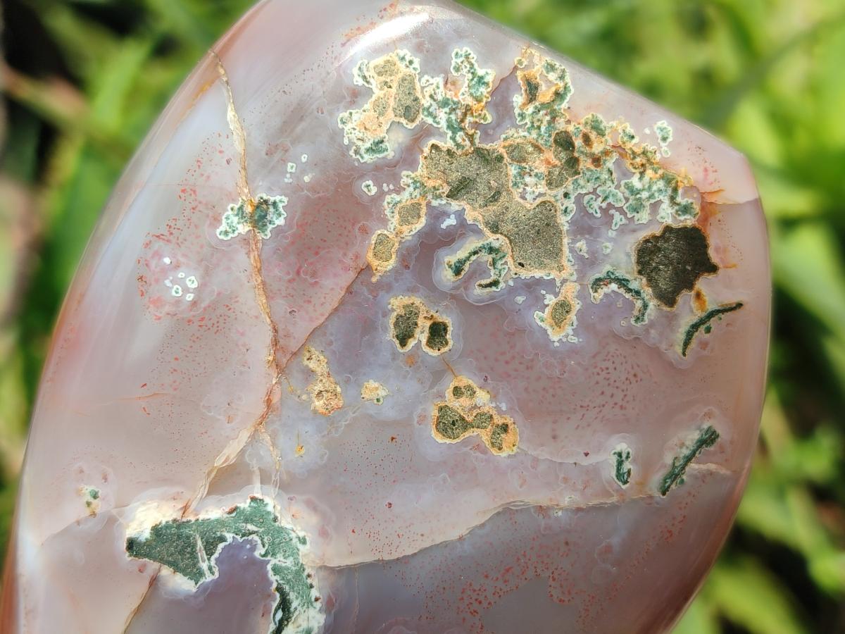 Polished Red Shashe River Agate Standing Display Pieces x 3 From Shashe River, Zimbabwe