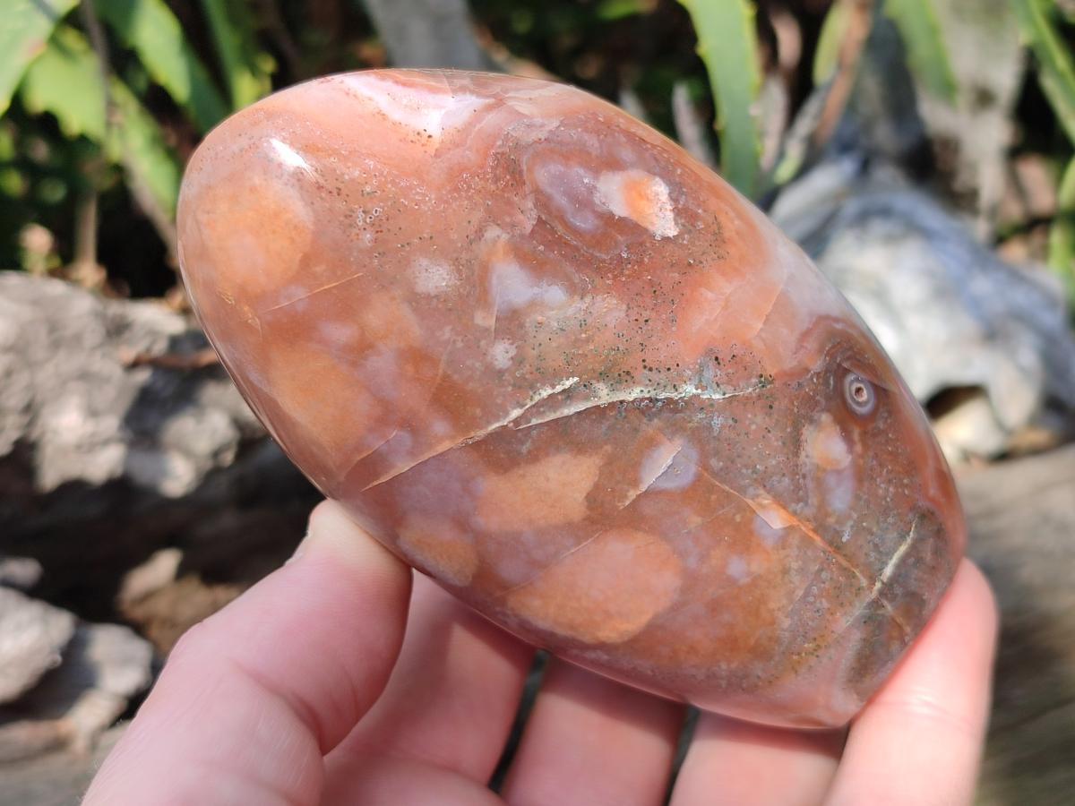 Polished Red Shashe River Agate Standing Display Pieces x 3 From Shashe River, Zimbabwe