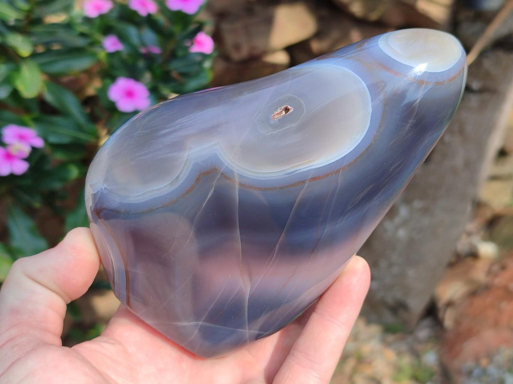 Polished Red Shashe River Agate Standing Display Pieces x 3 From Shashe River, Zimbabwe