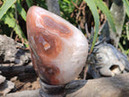 Polished Red Shashe River Agate Standing Display Pieces x 3 From Shashe River, Zimbabwe