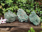 Natural Emerald Mica 'Mutokolite' Cobbed Specimens x 3 From Mutoko, Zimbabwe