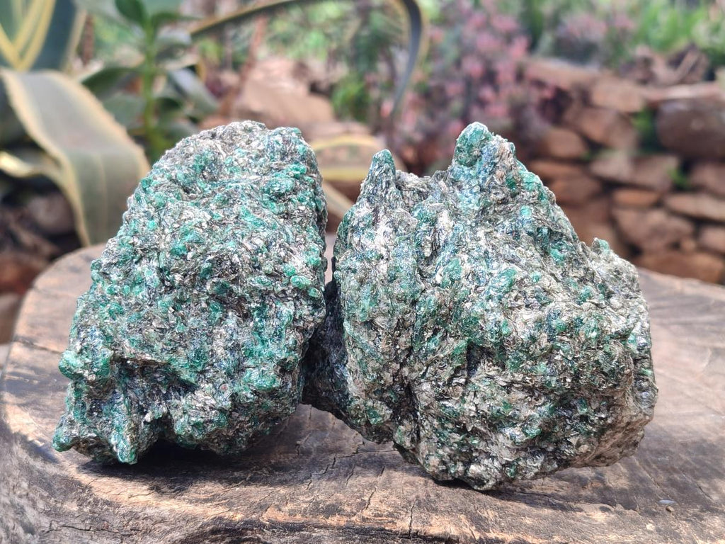 Natural Emerald Mica 'Mutokolite' Cobbed Specimens x 3 From Mutoko, Zimbabwe