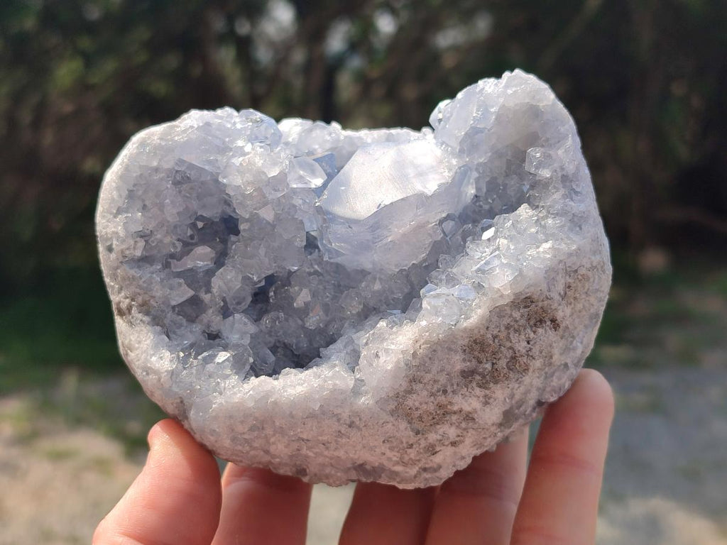 Natural Blue Celestite Specimens x 2 From Sakoany, Madagascar
