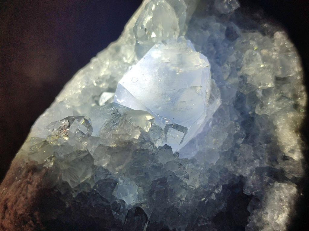 Natural Blue Celestite Specimens x 2 From Sakoany, Madagascar