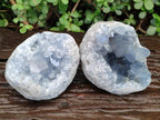 Natural Blue Celestite Specimens x 2 From Sakoany, Madagascar