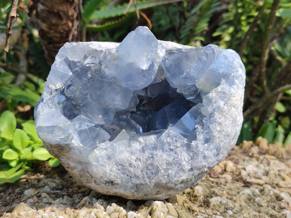Natural Blue Celestite Specimens x 2 From Sakoany, Madagascar
