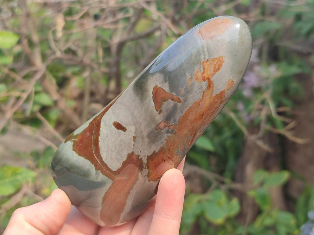 Polished Polychrome Jasper Standing Display Pieces x 3 From Androka, Madagascar