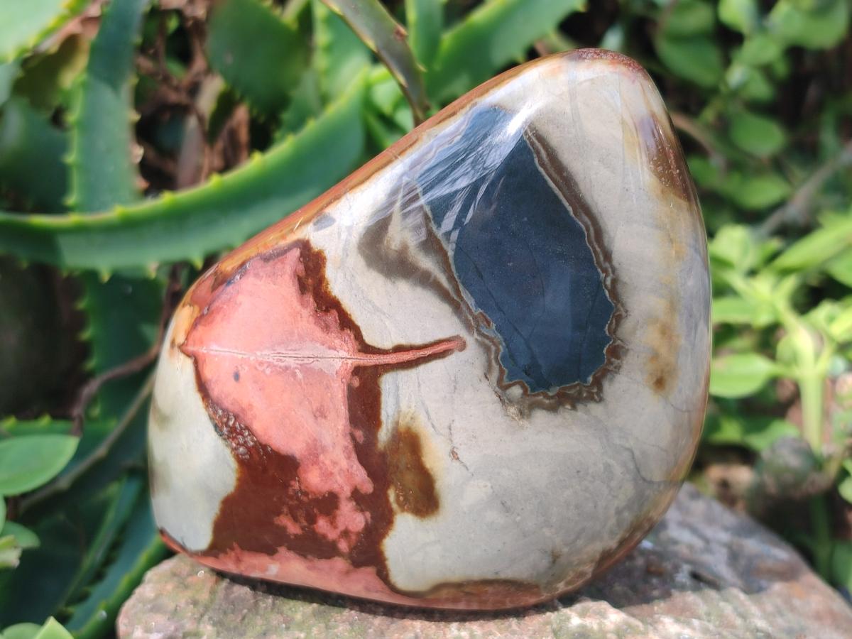 Polished Polychrome Jasper Standing Display Pieces x 3 From Androka, Madagascar