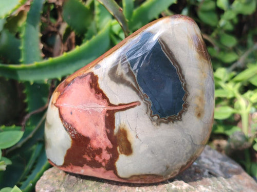Polished Polychrome Jasper Standing Display Pieces x 3 From Androka, Madagascar