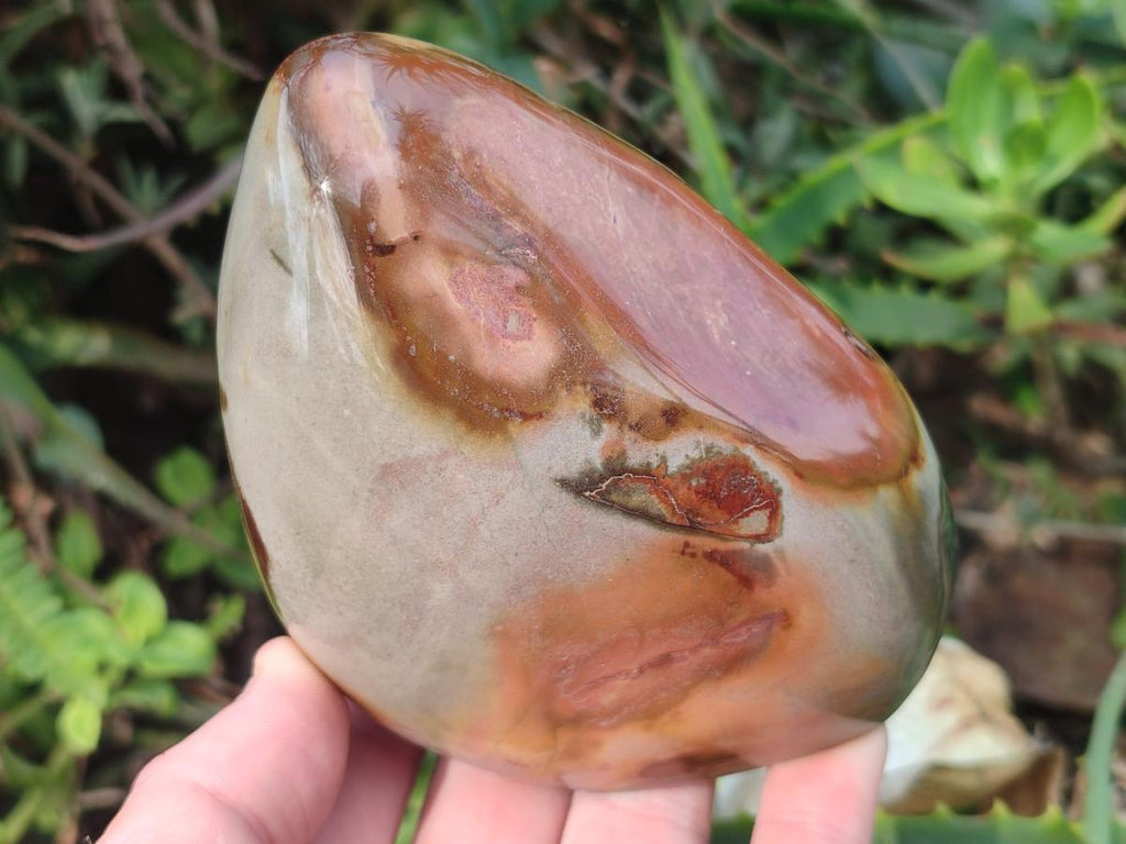 Polished Polychrome Jasper Standing Display Pieces x 3 From Androka, Madagascar