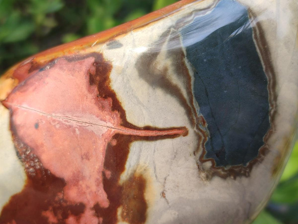 Polished Polychrome Jasper Standing Display Pieces x 3 From Androka, Madagascar