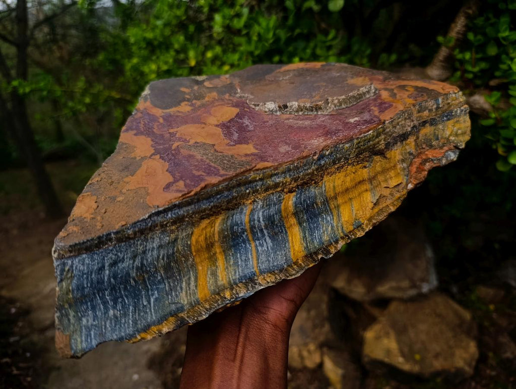 Natural XL Golden Blue Tigers Eye Slab x 1 From Prieska, South Africa