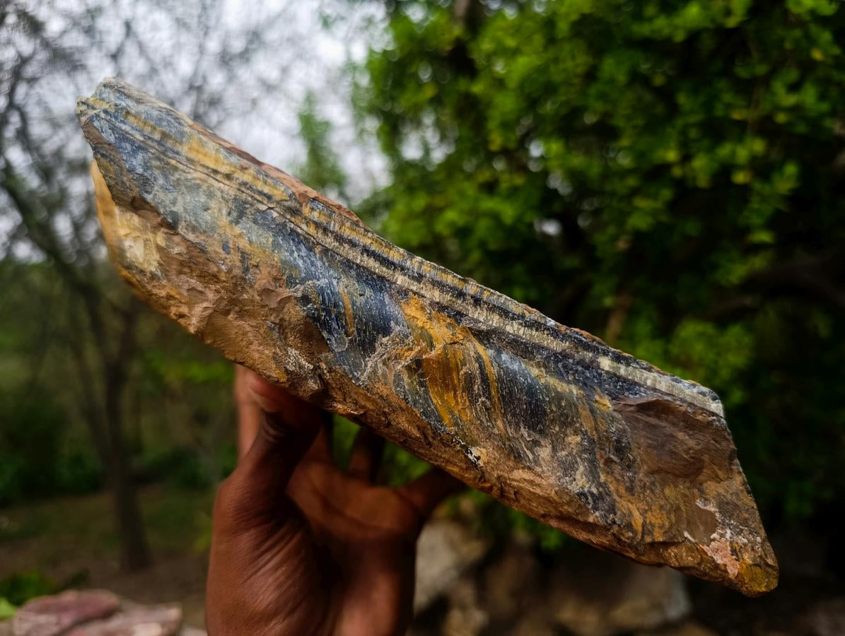 Natural XL Golden Blue Tigers Eye Slab x 1 From Prieska, South Africa