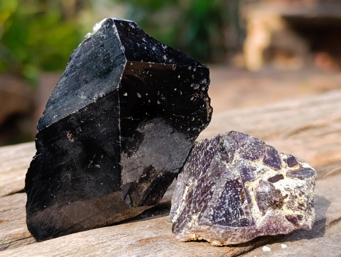 Natural Schorl Black Tourmaline Specimens x 53 From Erongo, Namibia