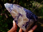 Polished Large One Side Lithium Silver Leaf Lepidolite x 6 From Zimbabwe