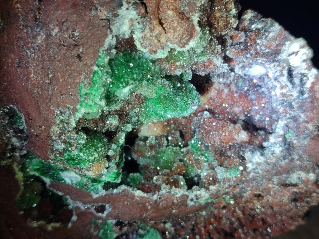 Natural Large Ball Malachite Specimen with Drusy Quartz on Red Dolomite x 1 From Mindingi Mine, Kambove, Congo