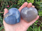 Polished Banded Agate Hearts x 6 From Madagascar