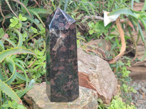 Polished Large Rare "Water Sapphire" Tower with Sillimanite Spots x 1 From Ambatofinandrahana, Madagascar