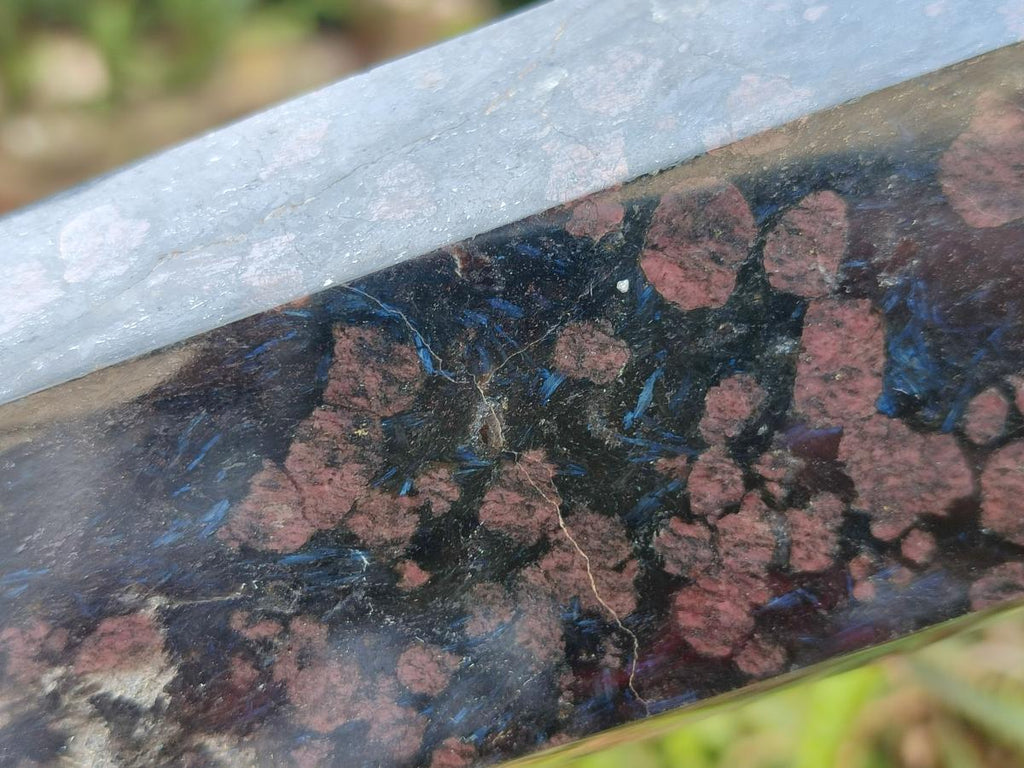 Polished Large Rare "Water Sapphire" Tower with Sillimanite Spots x 1 From Ambatofinandrahana, Madagascar