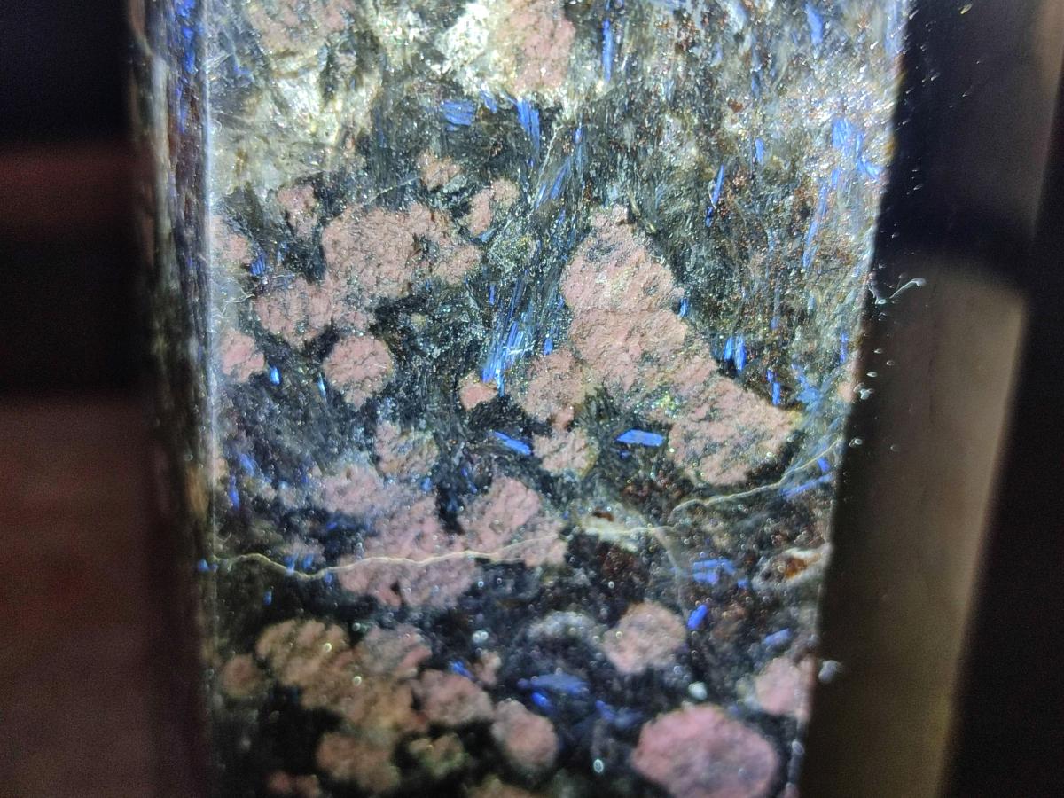 Polished Large Rare "Water Sapphire" Tower with Sillimanite Spots x 1 From Ambatofinandrahana, Madagascar