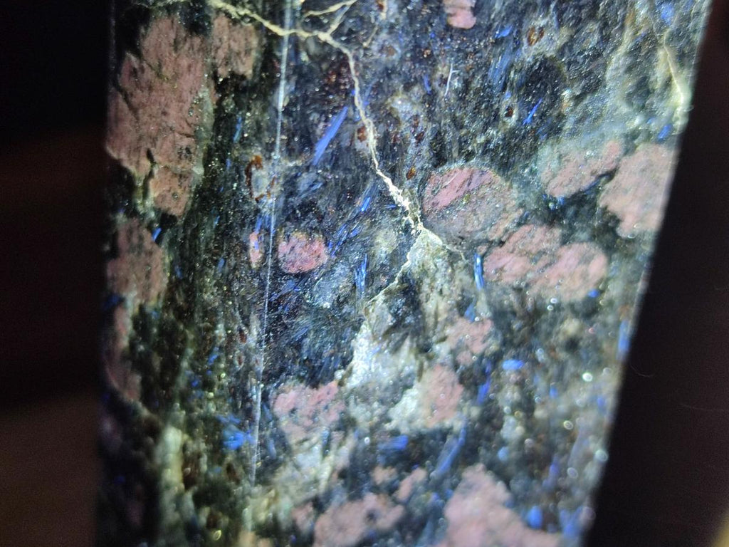 Polished Large Rare "Water Sapphire" Tower with Sillimanite Spots x 1 From Ambatofinandrahana, Madagascar