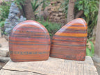 Polished Banded Tiger Iron Standing Display Pieces x 4 From South Africa