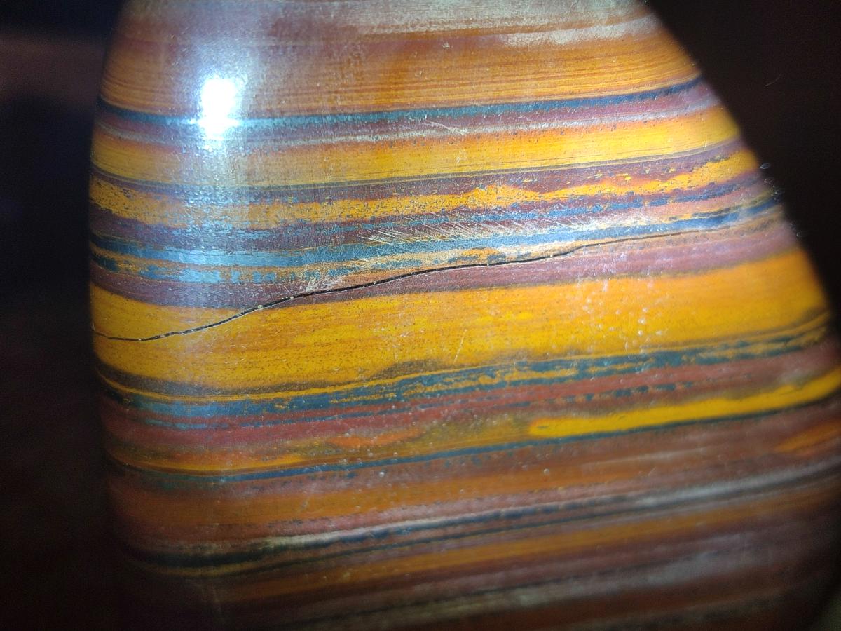 Polished Banded Tiger Iron Standing Display Pieces x 4 From South Africa
