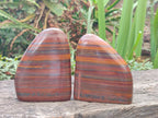 Polished Banded Tiger Iron Standing Display Pieces x 4 From South Africa
