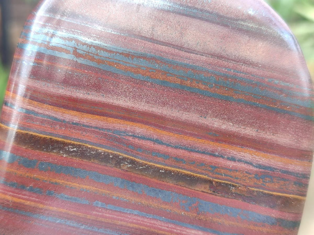 Polished Banded Tiger Iron Standing Display Pieces x 4 From South Africa