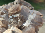 Natural Smokey Quartz Clusters with Feldspar and Schorl Black Tourmaline x 3 From Erongo, Namibia
