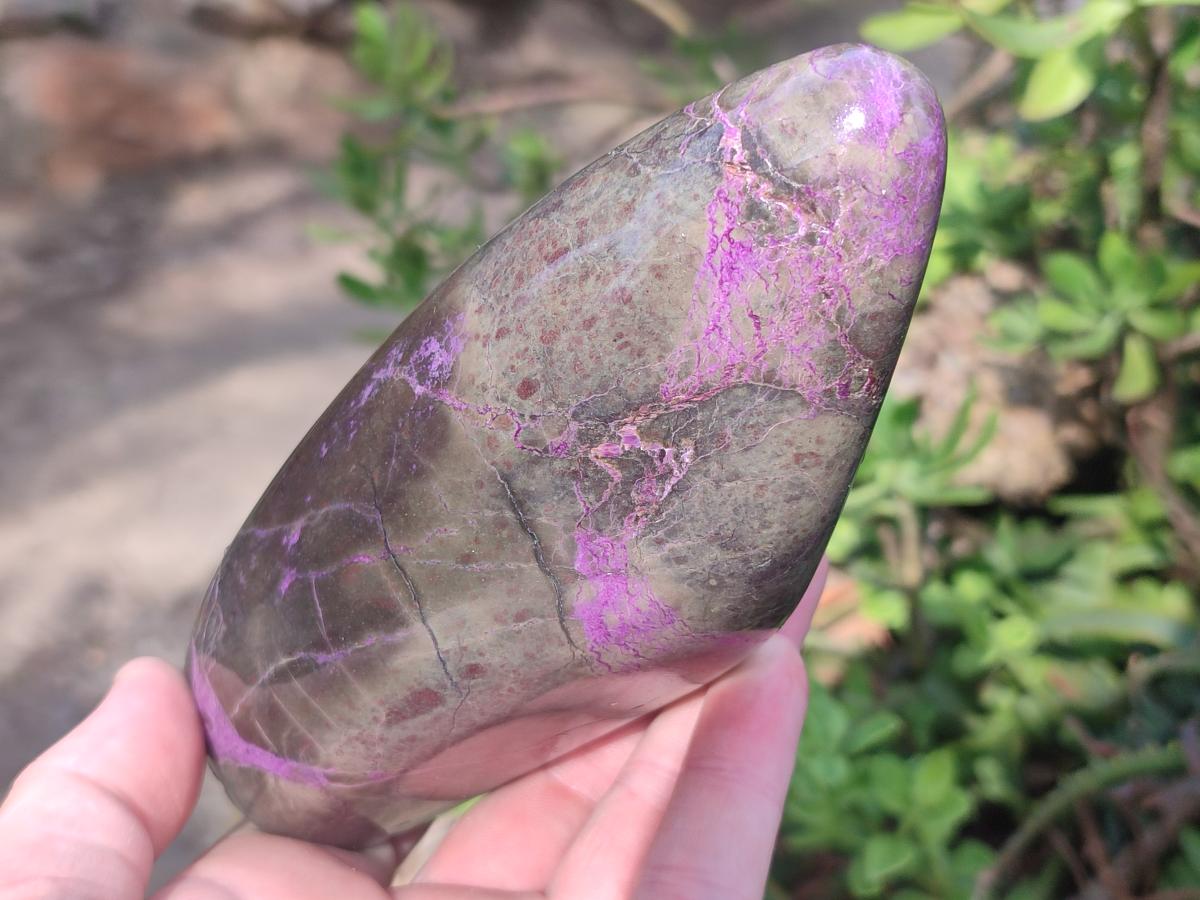 Polished Stichtite Standing Display Pieces x 2 From Barberton, South Africa