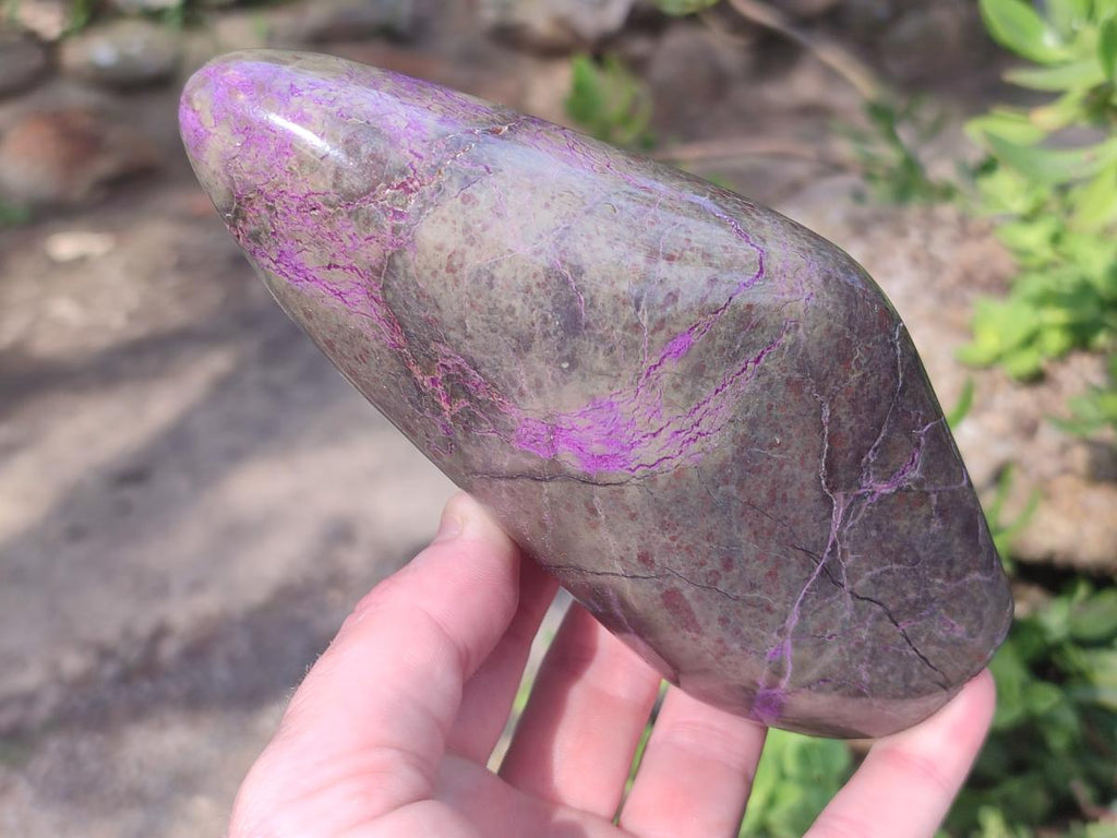 Polished Stichtite Standing Display Pieces x 2 From Barberton, South Africa