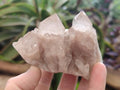 Natural Cascading White Phantom Smokey and Citrine Luena Quartz Clusters x 12 From Luena, Congo