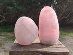 Polished Rose Quartz Standing Display Pieces x 7 From Zimbabwe