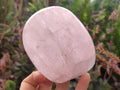 Polished Rose Quartz Standing Display Pieces x 7 From Zimbabwe