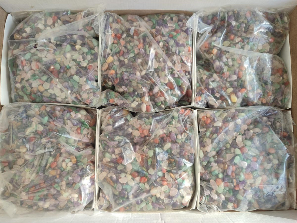 Polished Mix of Tumbled Stone Bags of 1kg Lots x 6 From Southern Africa