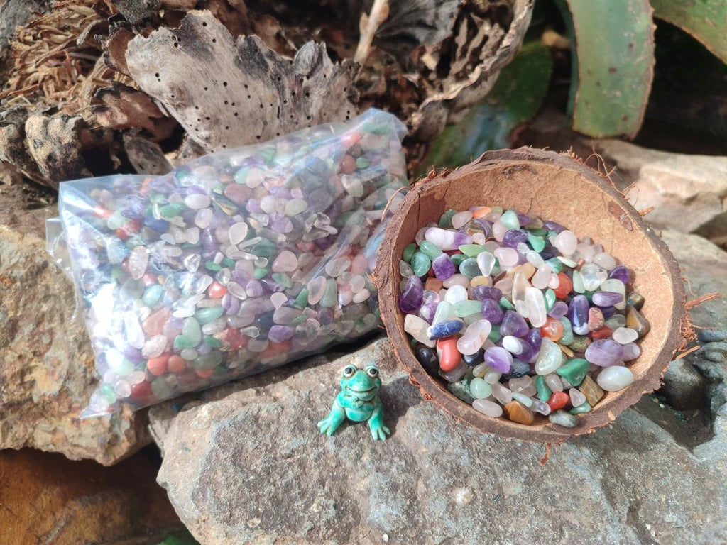 Polished Mix of Tumbled Stone Bags of 1kg Lots x 6 From Southern Africa