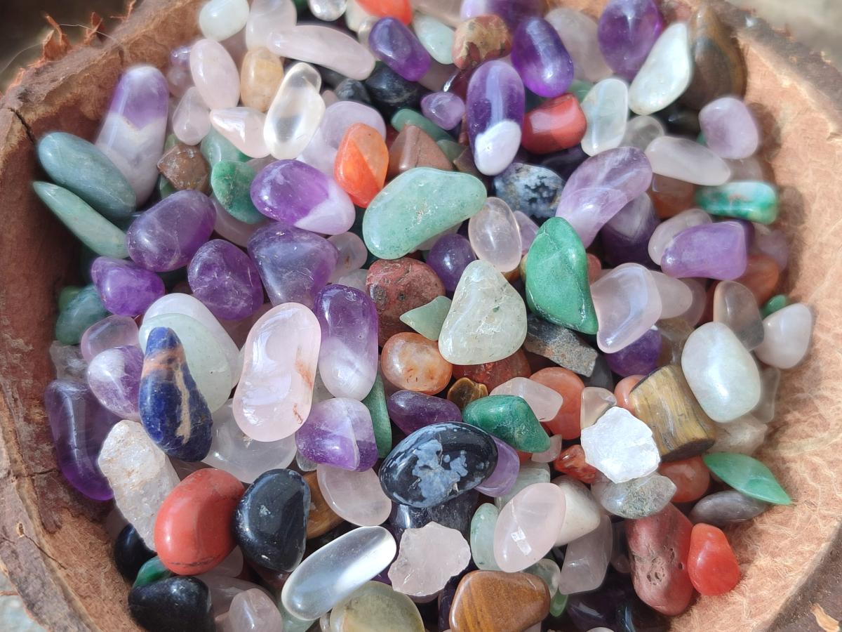 Polished Mix of Tumbled Stone Bags of 1kg Lots x 6 From Southern Africa