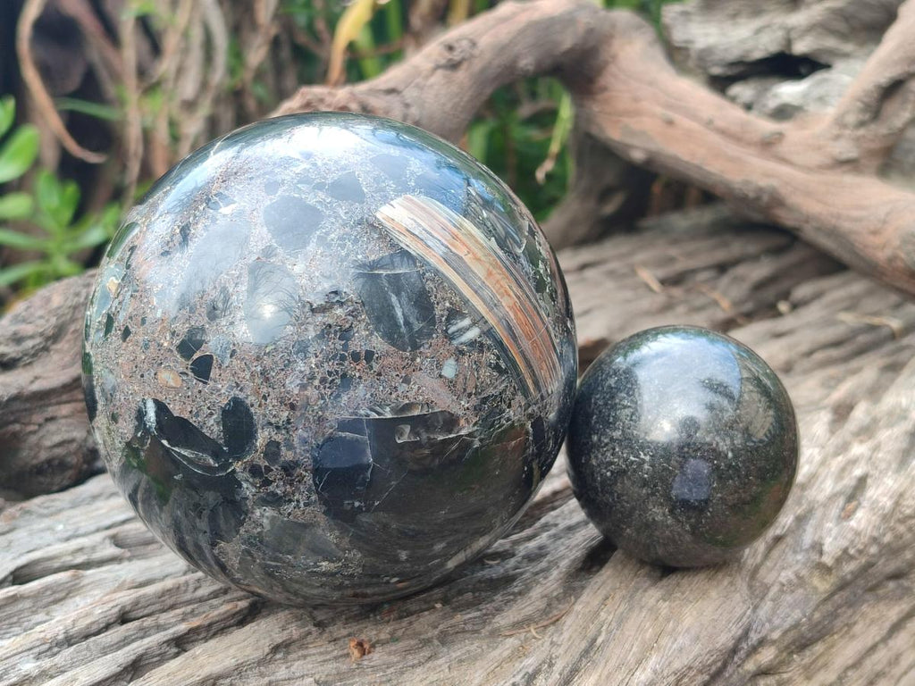 Polished Mix of Multi Mineral Spheres x 3 From Swaziland